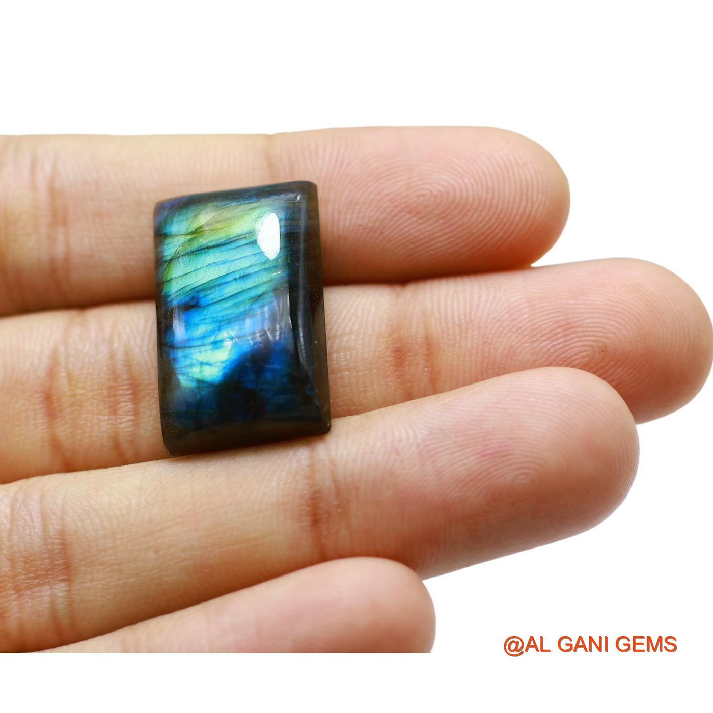 29.00 Cts Natural South African Fire Labradorite Square Cabochon Loose Gemstone For Jewelry 24x15x7 mm L-70