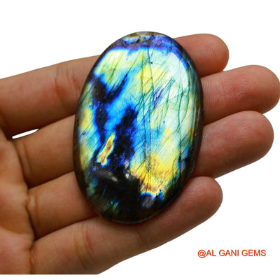 120.00 Cts Unheated South African Fire Labradorite Loose Gemstone Oval Cabochon Natural 59x39x5 mm L-7