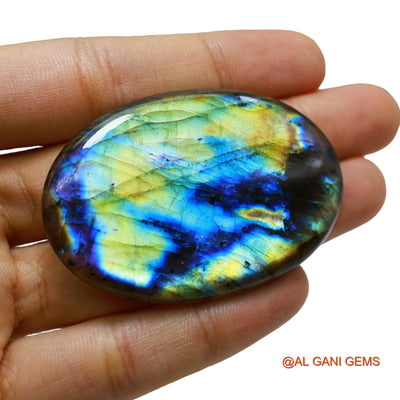 120.00 Cts Unheated South African Fire Labradorite Loose Gemstone Oval Cabochon Natural 59x39x5 mm L-7