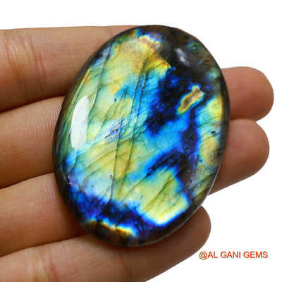120.00 Cts Unheated South African Fire Labradorite Loose Gemstone Oval Cabochon Natural 59x39x5 mm L-7