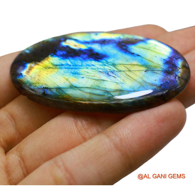 120.00 Cts Unheated South African Fire Labradorite Loose Gemstone Oval Cabochon Natural 59x39x5 mm L-7