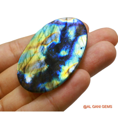 120.00 Cts Unheated South African Fire Labradorite Loose Gemstone Oval Cabochon Natural 59x39x5 mm L-7