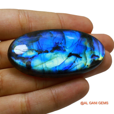 111.00 Cts Natural South African Fire Labradorite Loose Gemstone Oval Cabochon 62x31x6 mm L-8