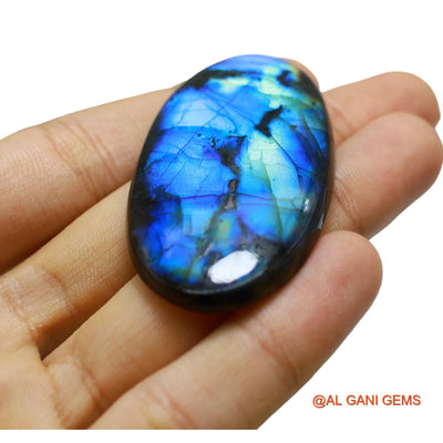 111.00 Cts Natural South African Fire Labradorite Loose Gemstone Oval Cabochon 62x31x6 mm L-8