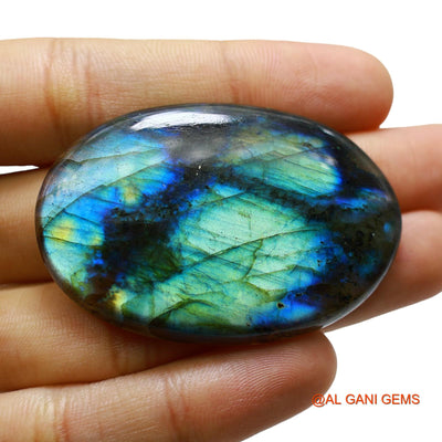 112.00 Cts Natural South African Fire Labradorite Loose Gemstone Oval Cabochon 53x36x6 mm L-9