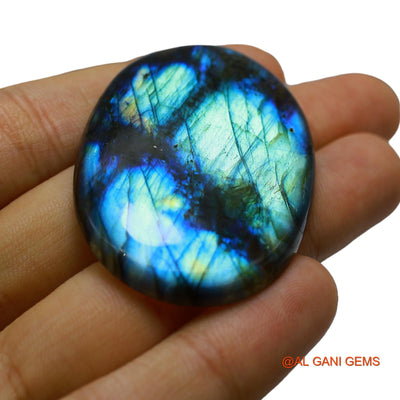 112.00 Cts Natural South African Fire Labradorite Loose Gemstone Oval Cabochon 53x36x6 mm L-9