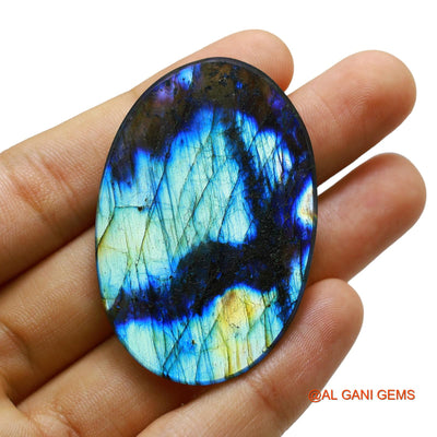 112.00 Cts Natural South African Fire Labradorite Loose Gemstone Oval Cabochon 53x36x6 mm L-9