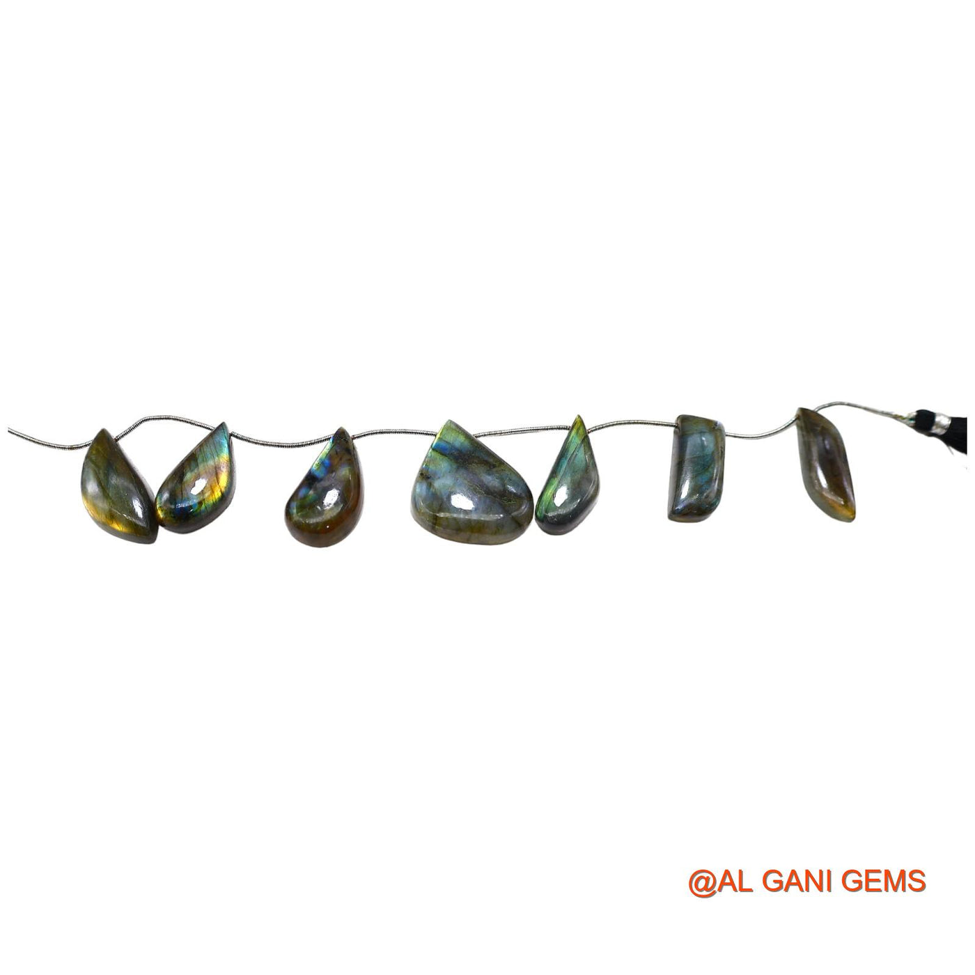 12X35 TO 29X35 MM Fancy Beads Strand For Jewelry Making Natural Multi Color Fire Labradorite Gemstone 9" LB-12