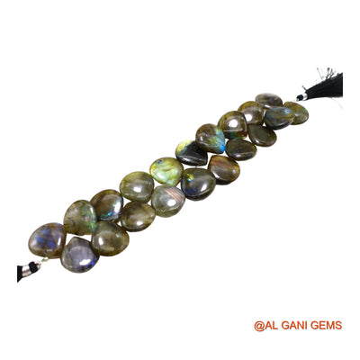 Natural Multi Color Fire Labradorite Loose Strand 22X22 TO 23X24 MM Pear Smooth Beads For Jewelry Craft 8" LB-13