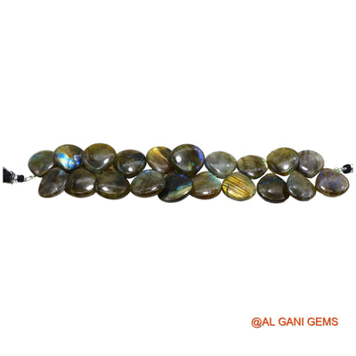 Natural Multi Color Fire Labradorite Loose Strand 22X22 TO 23X24 MM Pear Smooth Beads For Jewelry Craft 8" LB-13