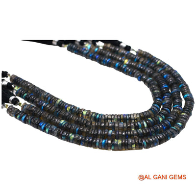 Round Smooth Loose Beads Strand For Jewelry Making 6 MM Natural Multi Color Fire Labradorite 8" LB-1