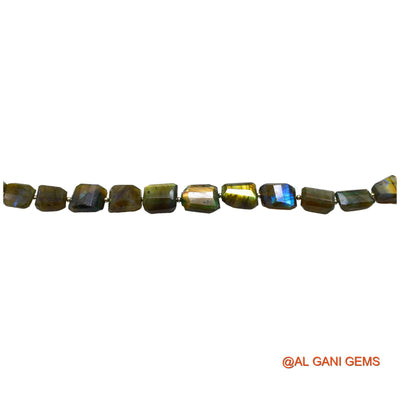 Fancy Faceted 11X15 TO 14X16 MM Beads Natural Multi Color Fire Labradorite Gemstone Strands For Jewelry 8" LB-3