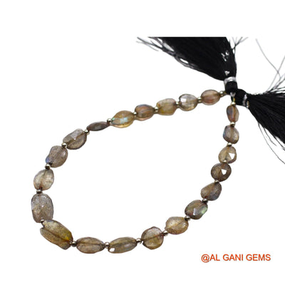 Natural Multi Color Fire Labradorite Loose Strand 6X8 TO 8X10 MM Oval Faceted Beads For Jewelry Craft 8,9" LB-6