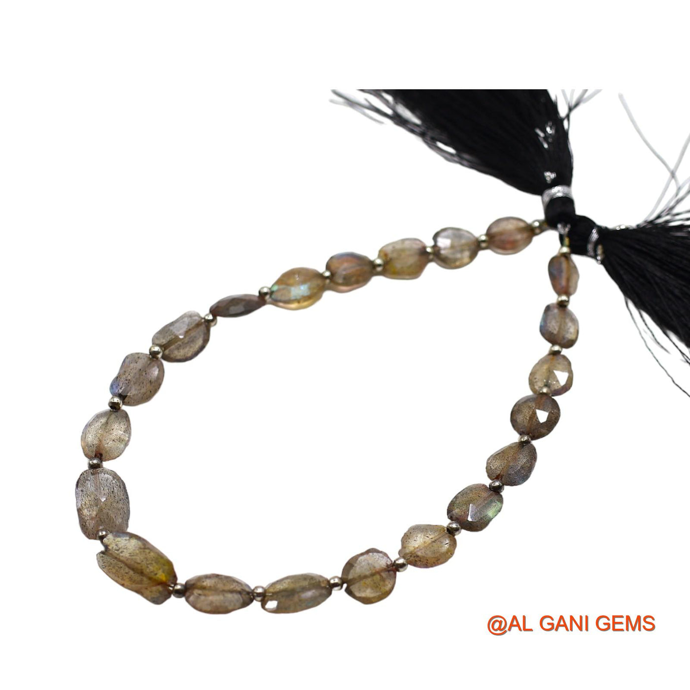 Natural Multi Color Labradorite Loose Strand 6X8 TO 8X10 MM Oval Faceted Beads For Jewelry Craft 8,9" LB-6