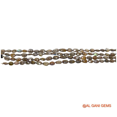 Natural Multi Color Labradorite Loose Strand 6X8 TO 8X10 MM Oval Faceted Beads For Jewelry Craft 8,9" LB-6