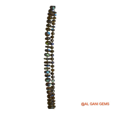 Natural Multi Color Labradorite Loose Strand 11X11 TO 14X14 MM Round Faceted Beads For Jewelry Craft 9" LB-7