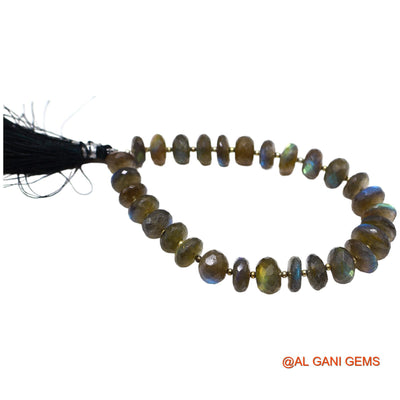 Natural Multi Color Labradorite Loose Strand 11X11 TO 14X14 MM Round Faceted Beads For Jewelry Craft 9" LB-7