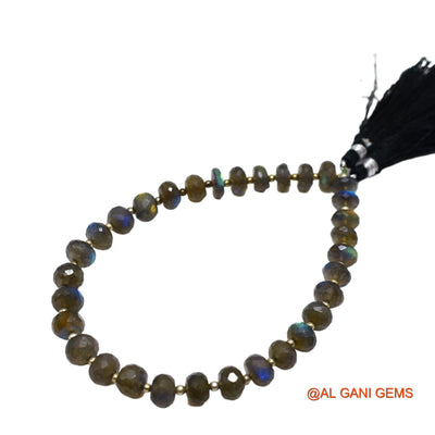 Natural Multi Color Labradorite Loose Strand 11X11 TO 14X14 MM Round Faceted Beads For Jewelry Craft 9" LB-7