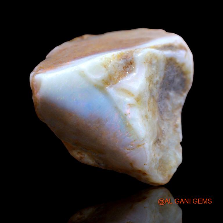 Natural Fire Opal Gemstone 56.15 Cts Loose Fancy Rough From Australia 30x29x13 mm R-125