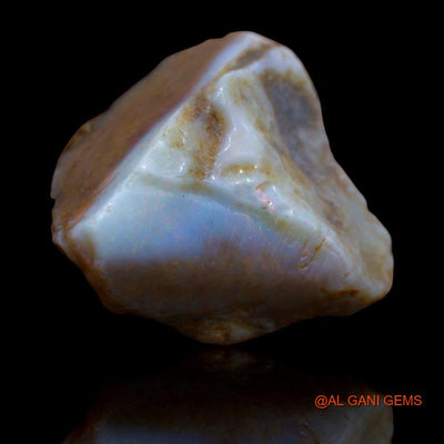 Natural Fire Opal Gemstone 56.15 Cts Loose Fancy Rough From Australia 30x29x13 mm R-125