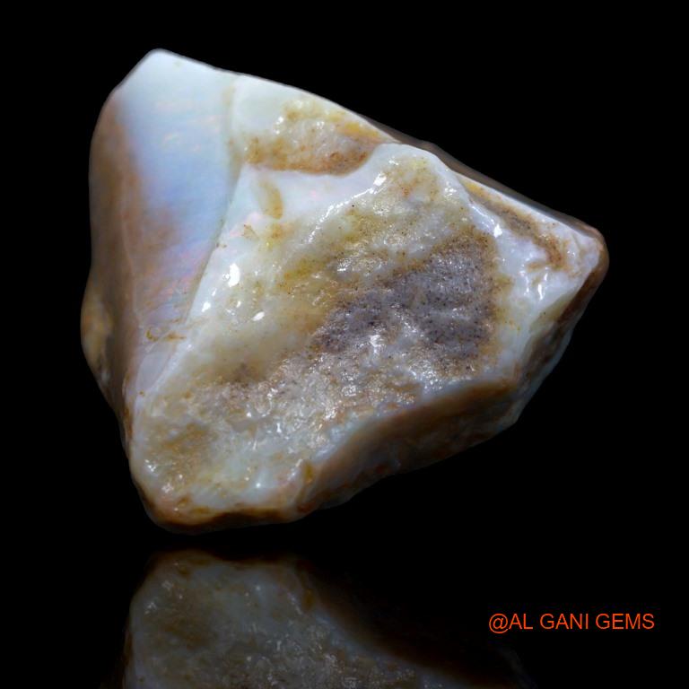 Natural Fire Opal Gemstone 56.15 Cts Loose Fancy Rough From Australia 30x29x13 mm R-125