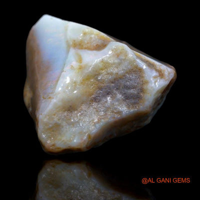 Natural Fire Opal Gemstone 56.15 Cts Loose Fancy Rough From Australia 30x29x13 mm R-125