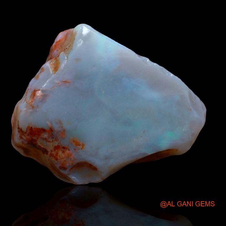 Natural Fire Opal Gemstone 45.70 Cts Loose Fancy Rough From Australia 29x24x8 mm R-132