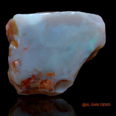 Natural Fire Opal Gemstone 45.70 Cts Loose Fancy Rough From Australia 29x24x8 mm R-132