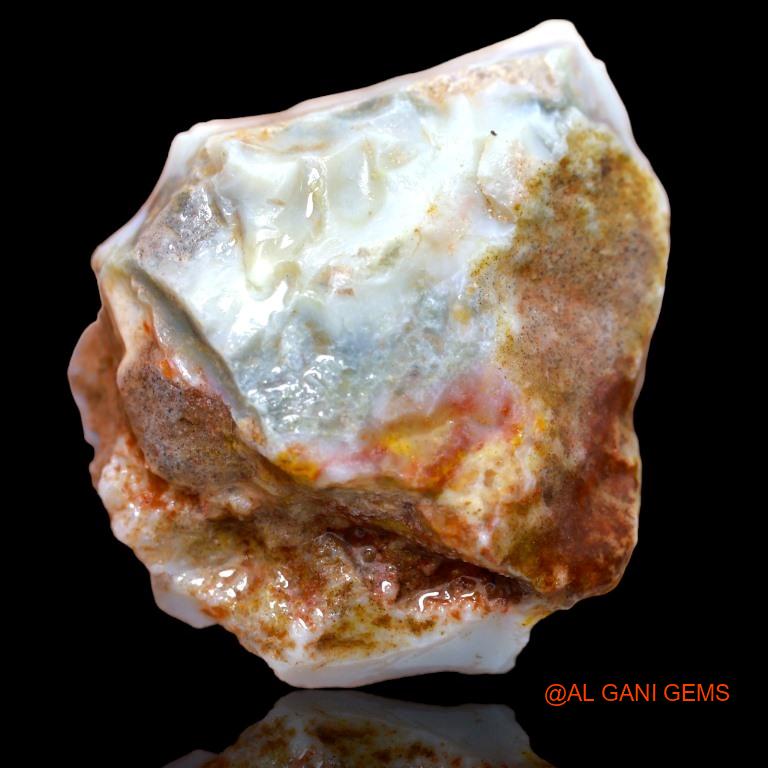 156.00 Cts Natural Australian Fire Opal Loose Gemstone Fancy Rough 47x36x18 mm R-140