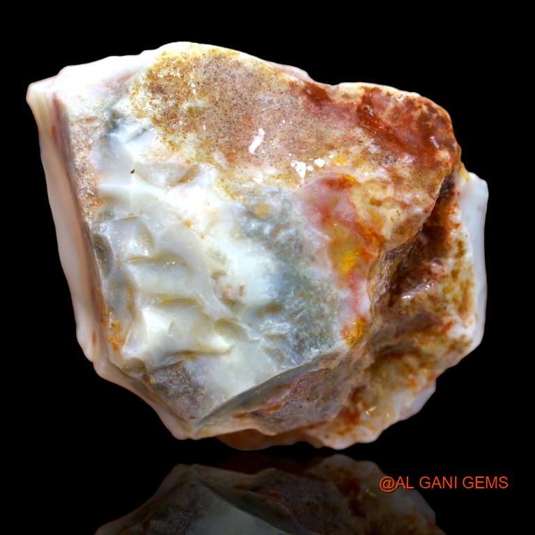 156.00 Cts Natural Australian Fire Opal Loose Gemstone Fancy Rough 47x36x18 mm R-140