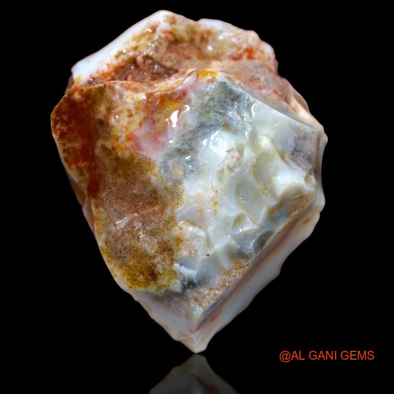 156.00 Cts Natural Australian Fire Opal Loose Gemstone Fancy Rough 47x36x18 mm R-140