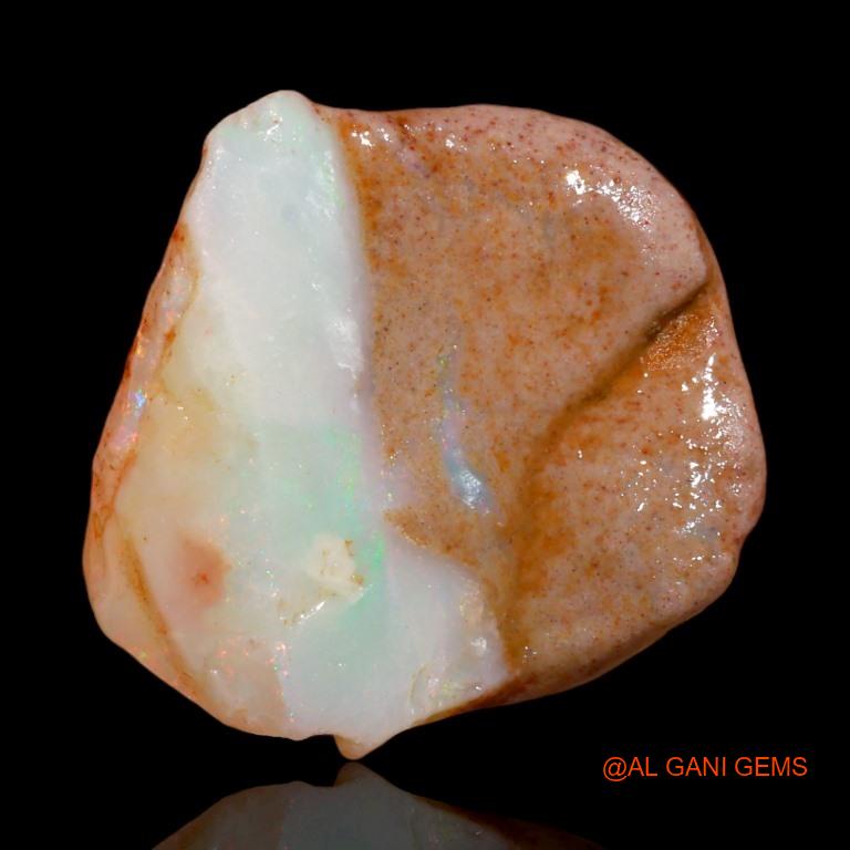 27.10 Cts Natural Australian Fire Opal Loose Gemstone Fancy Rough 25x25x8 mm R-146