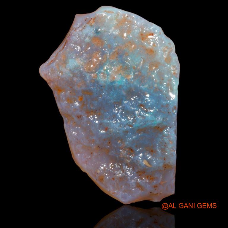 Natural Untreated Fire Opal Loose Gemstone Fancy Rough From Australia 48.30 Cts 44x29x0 mm R-148