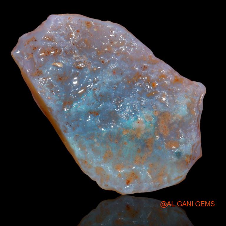 Natural Untreated Fire Opal Loose Gemstone Fancy Rough From Australia 48.30 Cts 44x29x0 mm R-148
