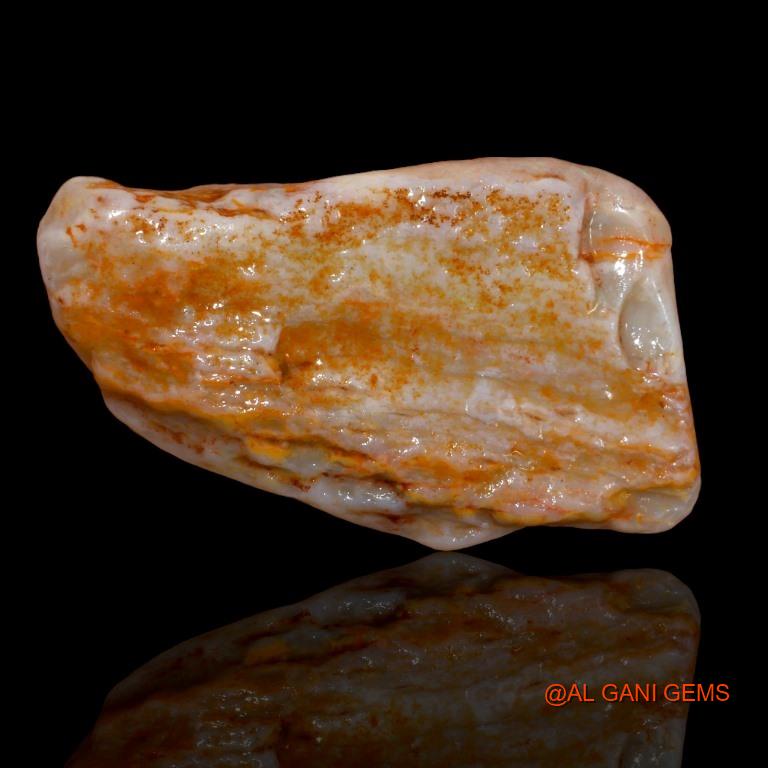 64.80 Cts Natural Australian Fire Opal Loose Gemstone Fancy Rough 41x22x14 mm R-154