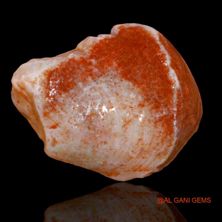 34.90 Cts Natural Australian Fire Opal Loose Gemstone Fancy Rough 30x24x11 mm R-157