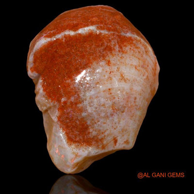 34.90 Cts Natural Australian Fire Opal Loose Gemstone Fancy Rough 30x24x11 mm R-157