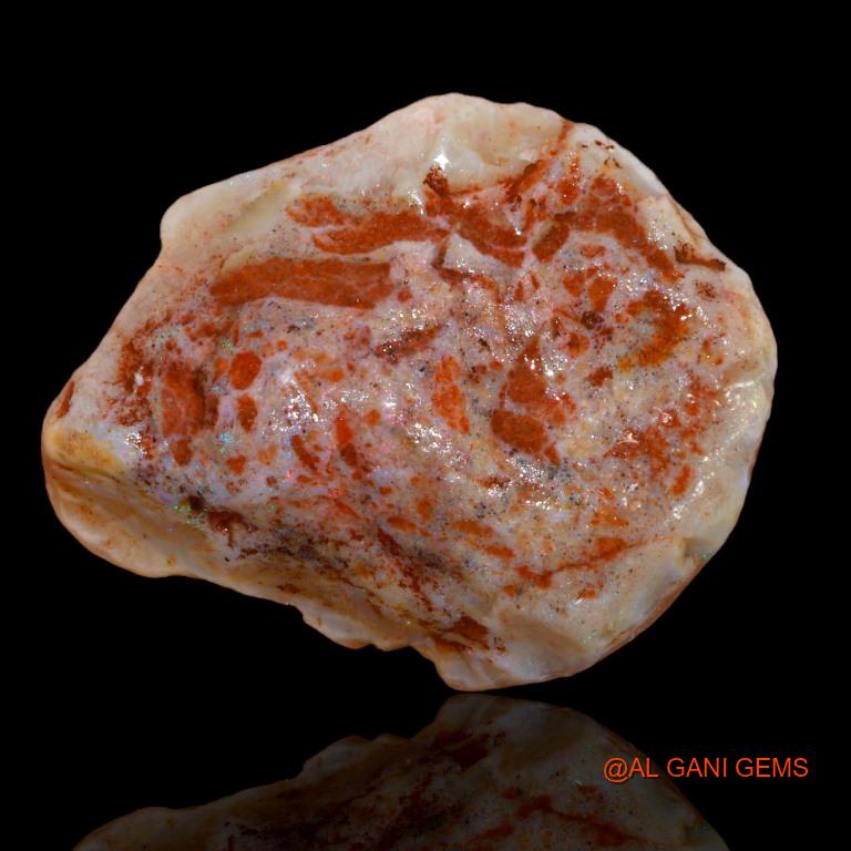 34.90 Cts Natural Australian Fire Opal Loose Gemstone Fancy Rough 30x24x11 mm R-157