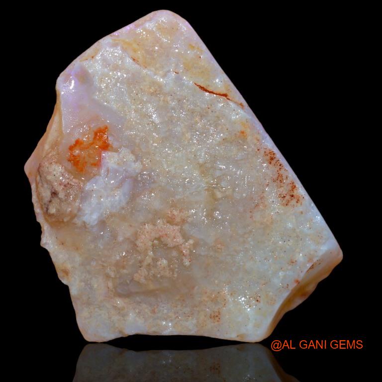 39.55 Cts Natural Australian Fire Opal Loose Gemstone Fancy Rough 36x28x6 mm R-160