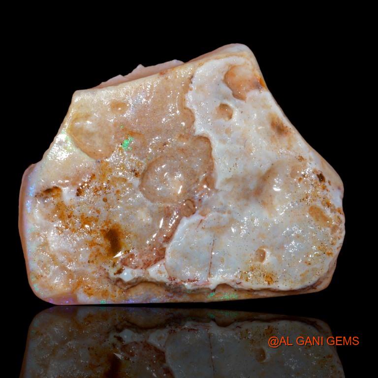 39.55 Cts Natural Australian Fire Opal Loose Gemstone Fancy Rough 36x28x6 mm R-160