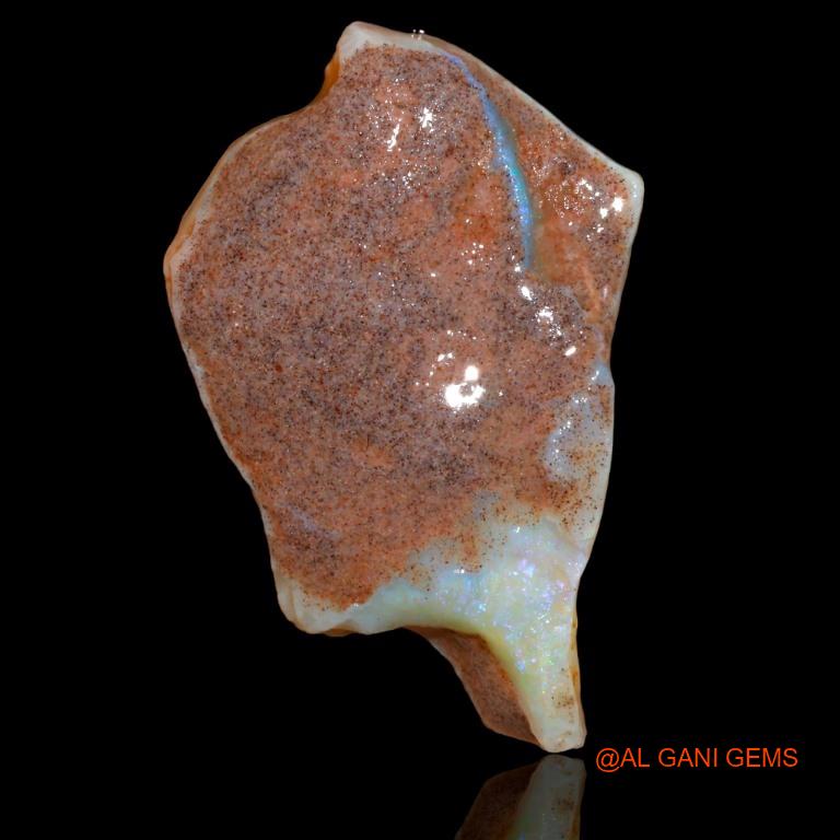 30.85 Cts Natural Australian Fire Opal Loose Gemstone Fancy Rough 35x22x8 mm R-163