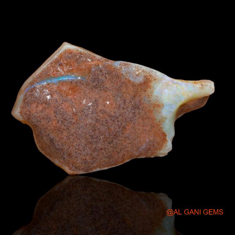 30.85 Cts Natural Australian Fire Opal Loose Gemstone Fancy Rough 35x22x8 mm R-163