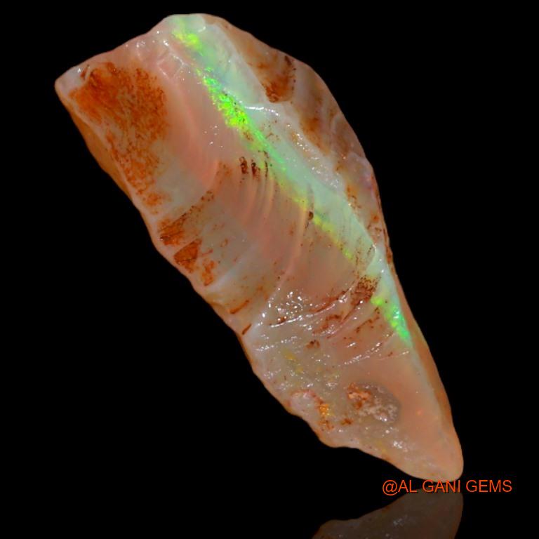 Natural Untreated Fire Opal Loose Gemstone Fancy Rough From Australia 8.30 Cts 24x9x6 mm R-177