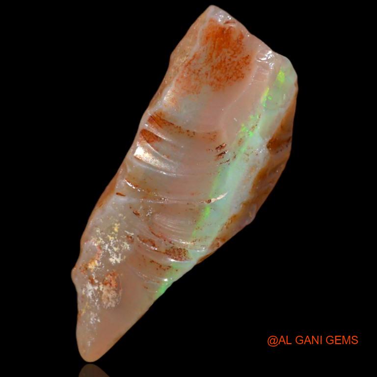 Natural Untreated Fire Opal Loose Gemstone Fancy Rough From Australia 8.30 Cts 24x9x6 mm R-177