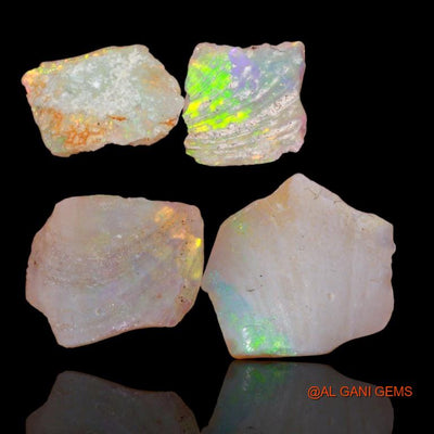 4 Pcs 11.65 Cts Natural Australian Fire Opal Loose Gemstone Fancy Rough 11x2x10 mm To 17x4x16 mm R-183