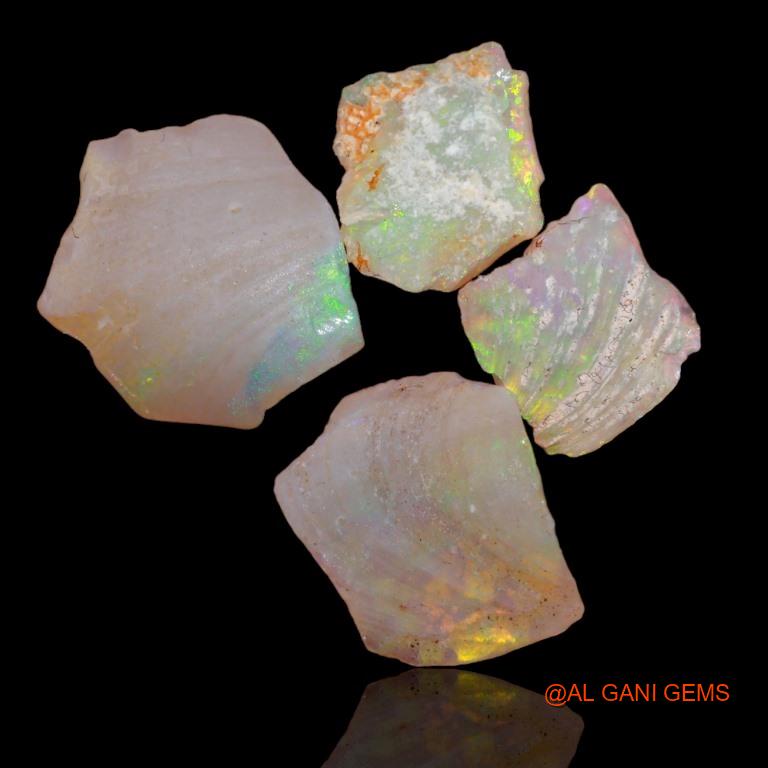 4 Pcs 11.65 Cts Natural Australian Fire Opal Loose Gemstone Fancy Rough 11x2x10 mm To 17x4x16 mm R-183