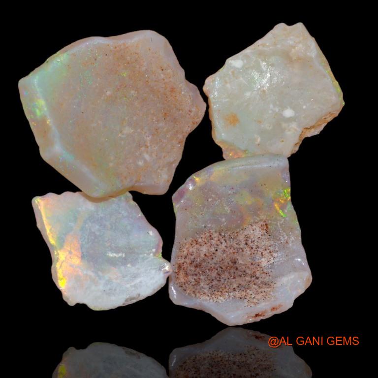 4 Pcs 11.65 Cts Natural Australian Fire Opal Loose Gemstone Fancy Rough 11x2x10 mm To 17x4x16 mm R-183