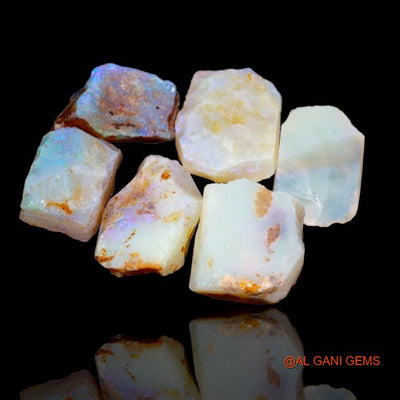 6 Pcs 25.20 Cts Natural Australian Fire Opal Loose Gemstone Fancy Rough Wholesale Lot 10x5x8 mm To 14x4x11 mm R-184