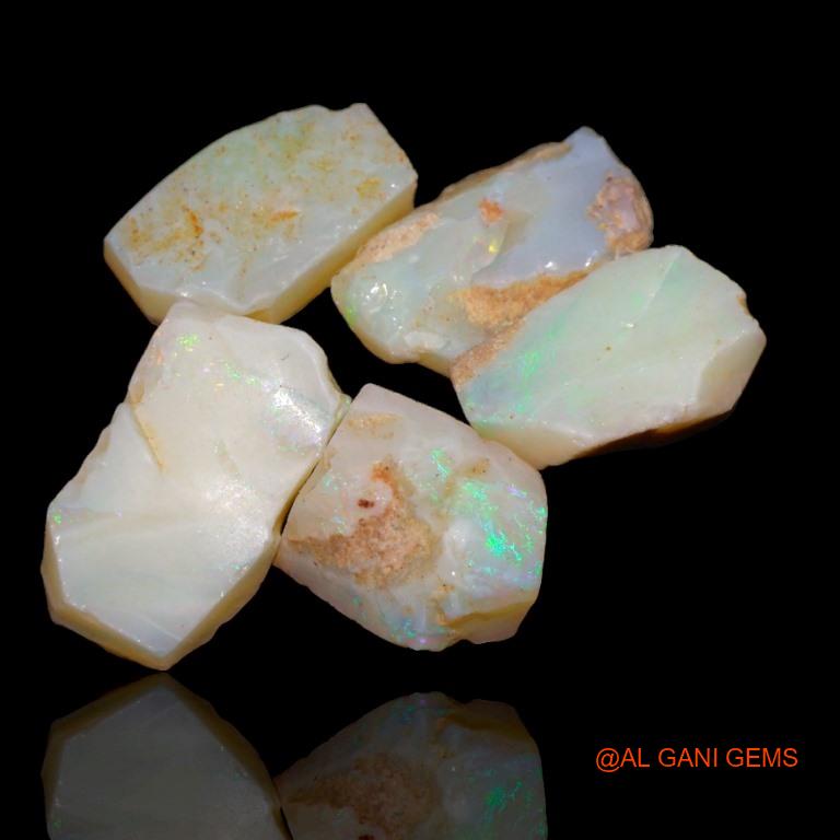 5 Pcs 19.80 Cts Natural Australian Fire Opal Loose Gemstone Fancy Rough Wholesale Lot 11x6x9 mm To 15x5x8 mm R-185