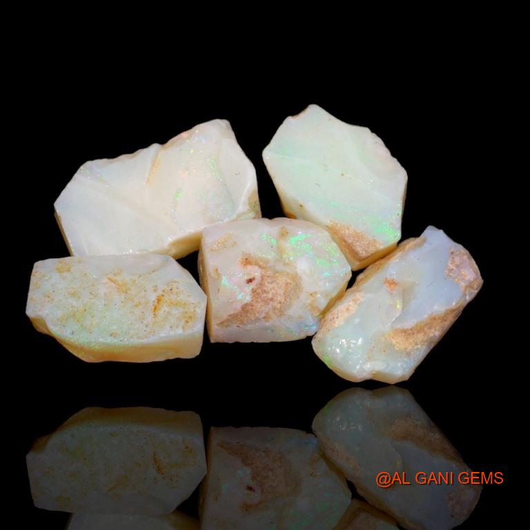 5 Pcs 19.80 Cts Natural Australian Fire Opal Loose Gemstone Fancy Rough Wholesale Lot 11x6x9 mm To 15x5x8 mm R-185